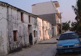 View of cottages, looking down the street