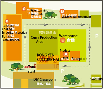 kong yen factory tour map